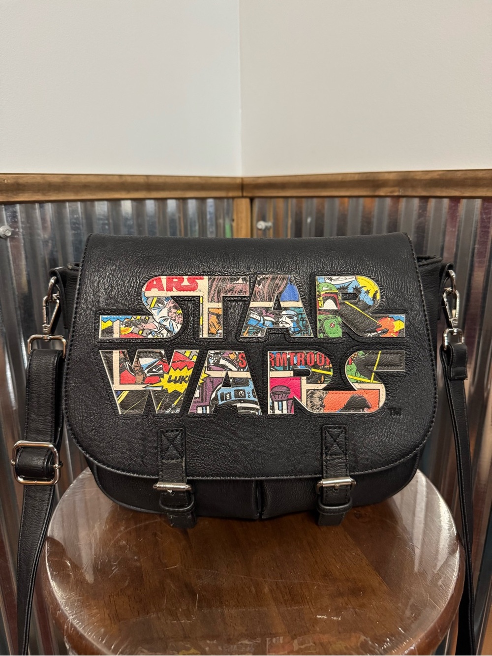 Retired Loungefly Star Wars Comic Logo Retired Crossbody Bag